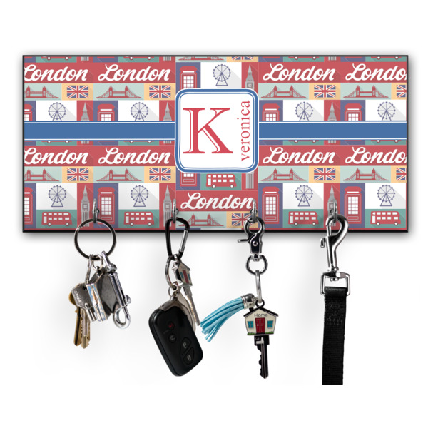 Custom Design Your Own Key Hanger w/ 4 Hooks