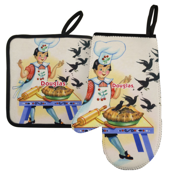 Custom Design Your Own Left Oven Mitt & Pot Holder Set