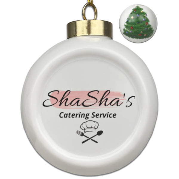 Custom Design Your Own Ceramic Ball Ornament - Christmas Tree