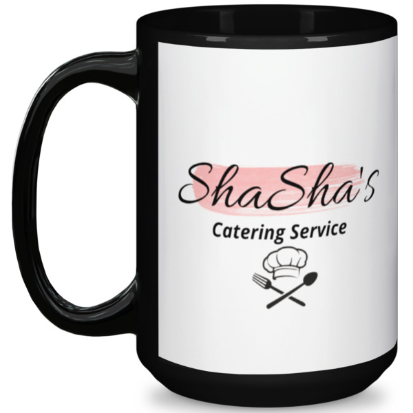 Custom Design Your Own 15 oz Coffee Mug - Black