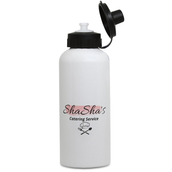 Custom Design Your Own Water Bottles - Aluminum - 20 oz - White