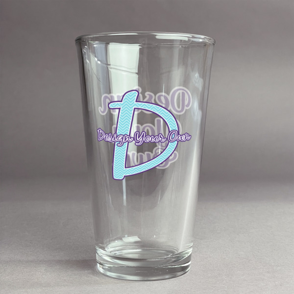 Custom Design Your Own Pint Glass - Full Color Logo