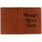 Custom Design - Cognac Leather Passport Holder Outside Single Sided - Apvl