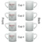 Custom Design - Double Shot Espresso Cup - Set of 4 - Front & Back