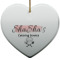 Custom Design - Ceramic Flat Ornament - Heart (Front)