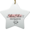 Custom Design - Ceramic Flat Ornament - Star (Front)