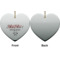 Custom Design - Ceramic Flat Ornament - Heart Front & Back (APPROVAL)