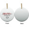 Custom Design - Ceramic Flat Ornament - Circle Front & Back (APPROVAL)