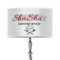 Custom Design - 12" Drum Lampshade - ON STAND (Poly Film)