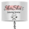 Custom Design - 16" Drum Lampshade - ON STAND (Poly Film)