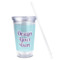 Custom Design - Acrylic Tumbler - Full Print - Front straw out