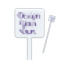 Custom Design - White Plastic Stir Stick - Square - Closeup