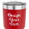 Custom Design - 30 oz Stainless Steel Ringneck Tumbler - Red - CLOSE UP