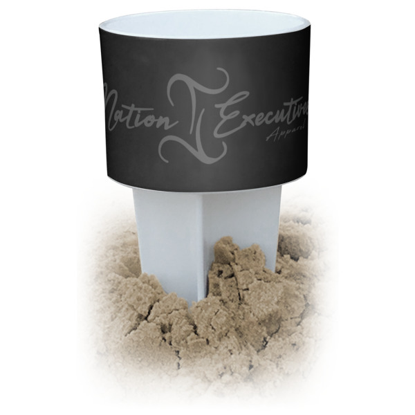 Custom Design Your Own White Beach Spiker Drink Holder