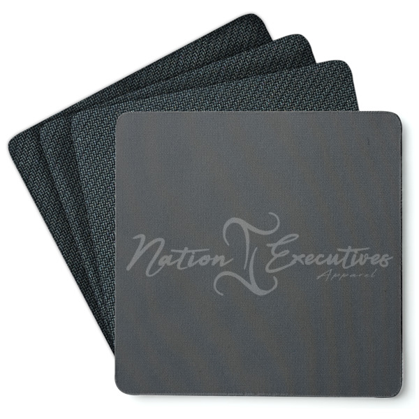 Custom Design Your Own Square Rubber Backed Coasters - Set of 4