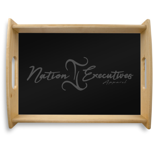 Custom Design Your Own Natural Wooden Tray - Large