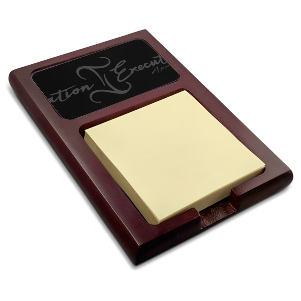 Custom Design Your Own Red Mahogany Sticky Note Holder