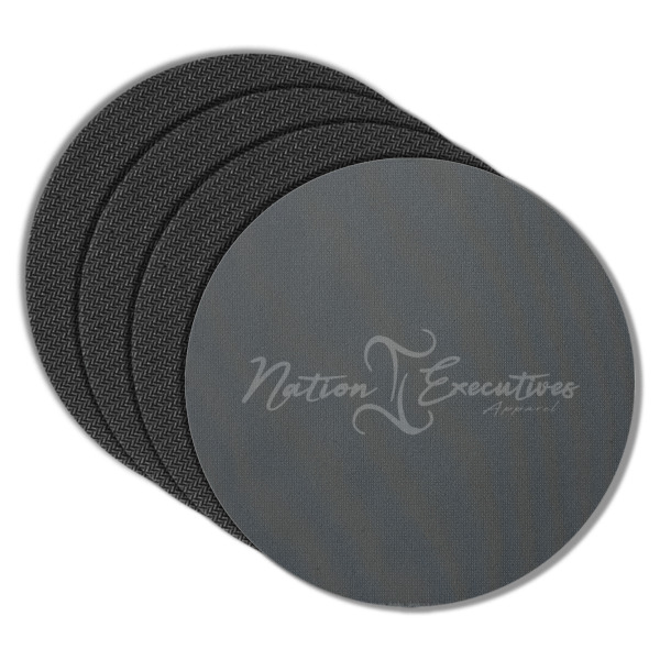 Custom Design Your Own Round Rubber Backed Coasters - Set of 4