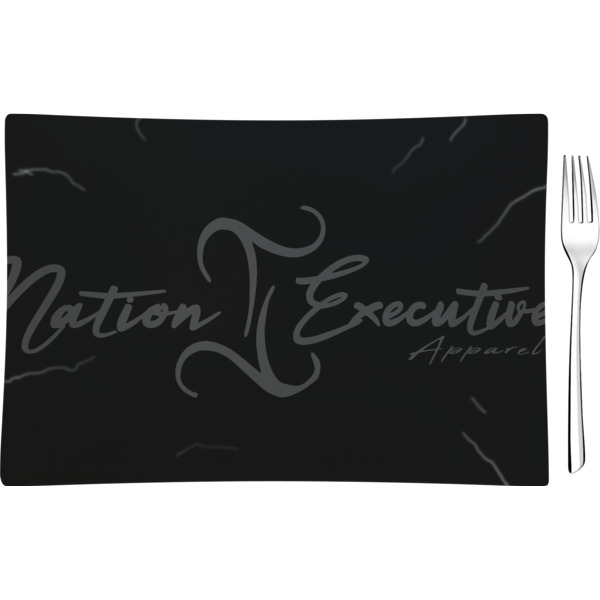 Custom Design Your Own Glass Rectangular Appetizer / Dessert Plate - Single