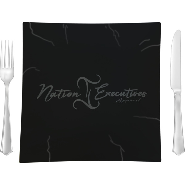 Custom Design Your Own 9.5" Glass Square Lunch / Dinner Plate