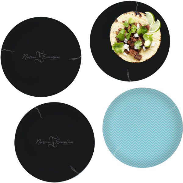 Custom Design Your Own Glass Lunch / Dinner Plate 10" - Set of 4