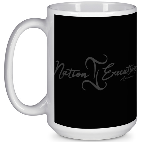 Custom Design Your Own 15 oz Coffee Mug - White