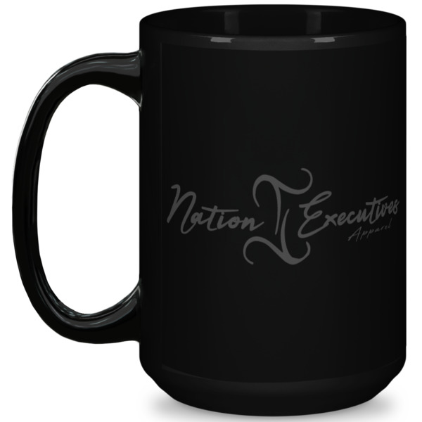 Custom Design Your Own 15 oz Coffee Mug - Black