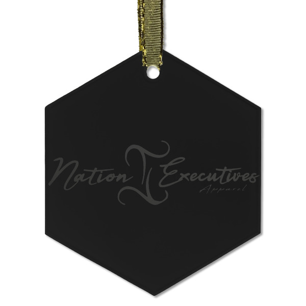 Custom Design Your Own Flat Glass Ornament - Hexagon