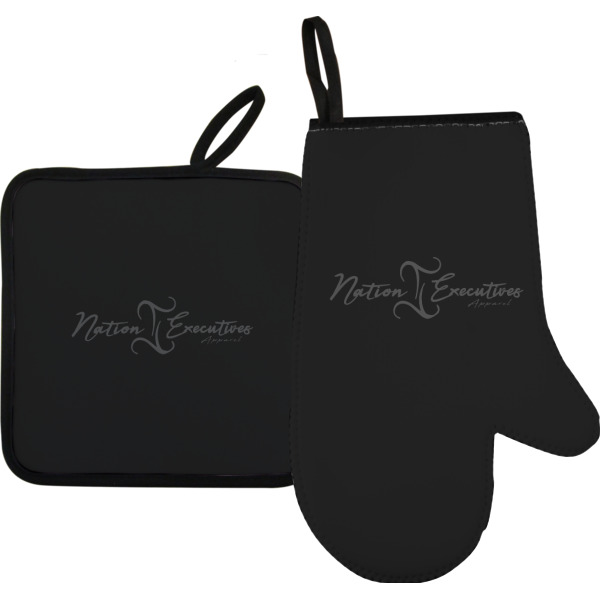 Custom Design Your Own Right Oven Mitt & Pot Holder Set