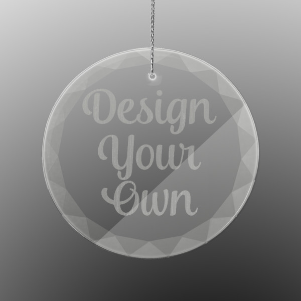 Custom Design Your Own Engraved Glass Ornament - Round