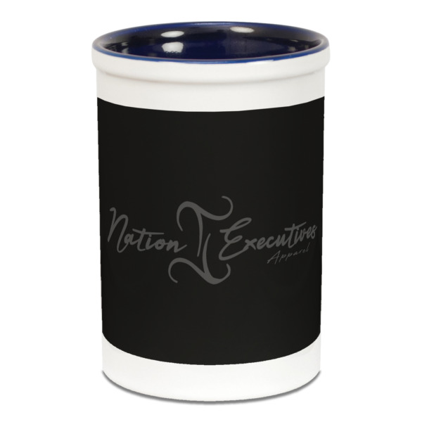 Custom Design Your Own Ceramic Pencil Holders - Blue