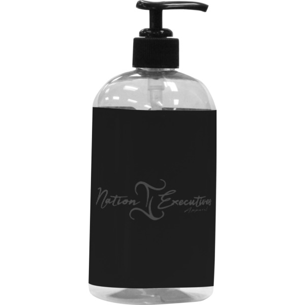 Custom Design Your Own Plastic Soap / Lotion Dispenser - 16 oz - Large - Black