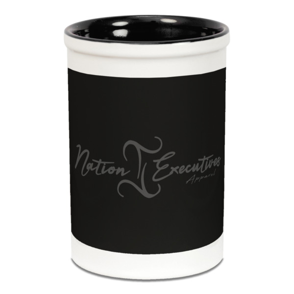 Custom Design Your Own Ceramic Pencil Holders - Black