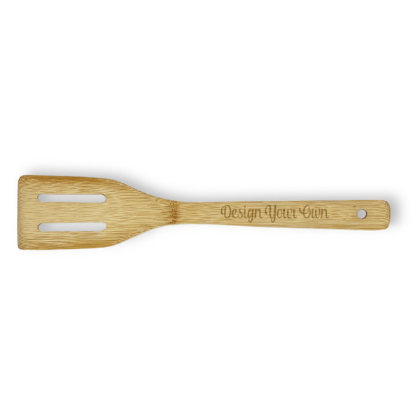 Custom Design Your Own Bamboo Slotted Spatula - Single-Sided