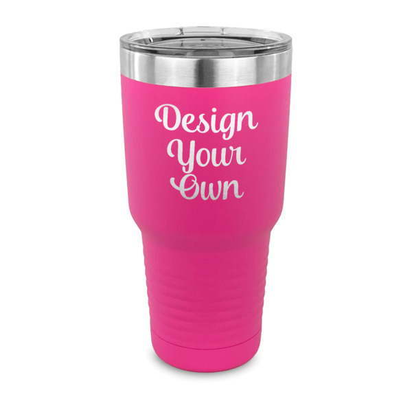 Custom Design Your Own 30 oz Stainless Steel Tumbler - Pink - Single-Sided