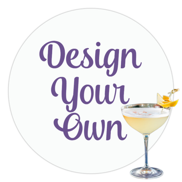 Custom Design Your Own Printed Drink Topper - 3.5"