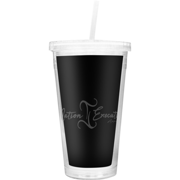 Custom Design Your Own Double Wall Tumbler with Straw