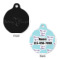 Custom Design - Round Pet ID Tag - Small - Front & Back View