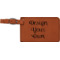 Custom Design - Cognac Leatherette Luggage Tags