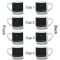 Custom Design - Double Shot Espresso Cup - Set of 4 - Front & Back