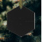 Custom Design - Frosted Glass Ornament - Hexagon (Lifestyle)