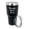 Custom Design - 30 oz Stainless Steel Ringneck Tumblers - Black - LID OFF