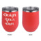 Custom Design - Stainless Wine Tumblers - Coral - Single Sided - Approval