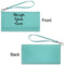 Custom Design - Ladies Wallets - Faux Leather - Teal - Front & Back View