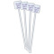 Custom Design - White Plastic Stir Stick - Single Sided - Square - Fan