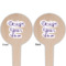 Custom Design - Wooden 4" Food Pick - Round - Double Sided - Front & Back