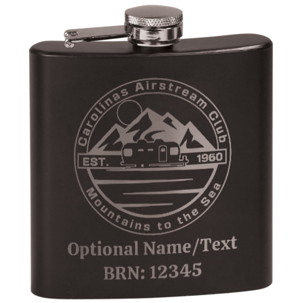 Custom Design Your Own Black Flask Set