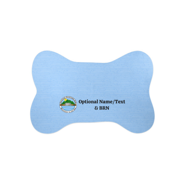 Custom Design Your Own Bone Shaped Dog Food Mat - Small