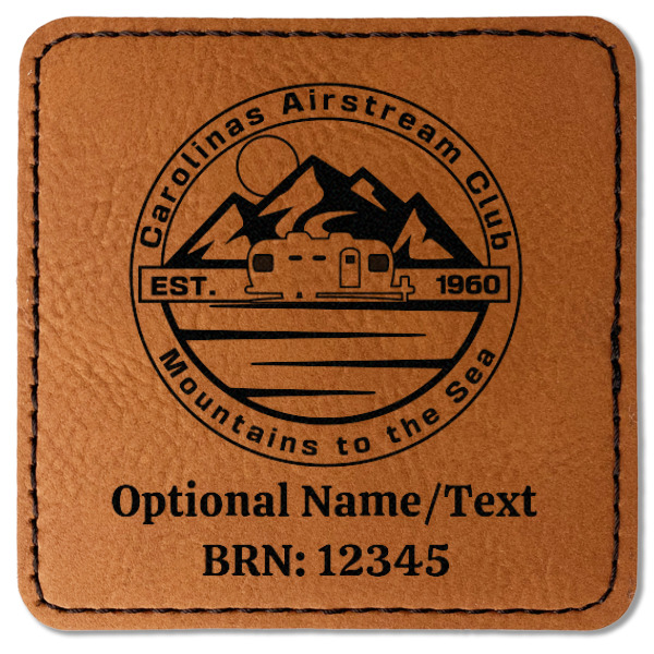 Custom Design Your Own Faux Leather Iron On Patch - Square