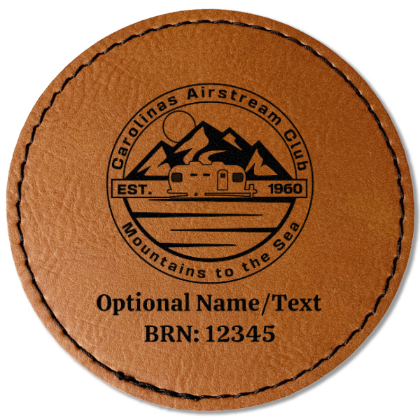 Custom Design Your Own Faux Leather Iron On Patch - Round